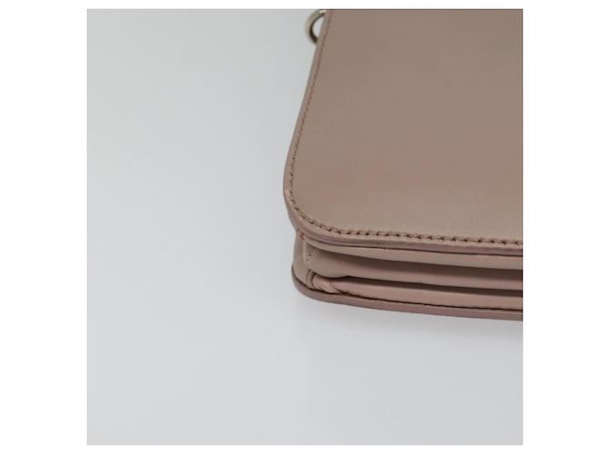Bolso de mano Miu Miu de cuero 2 en 1 rosa plata Auth sw284V - vista 8