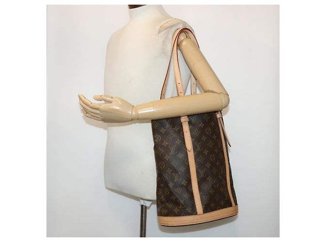 LOUIS VUITTON Borsa a Spalla Monogram Bucket GM M42236 LV Auth 47587V Monogramma - vista 32
