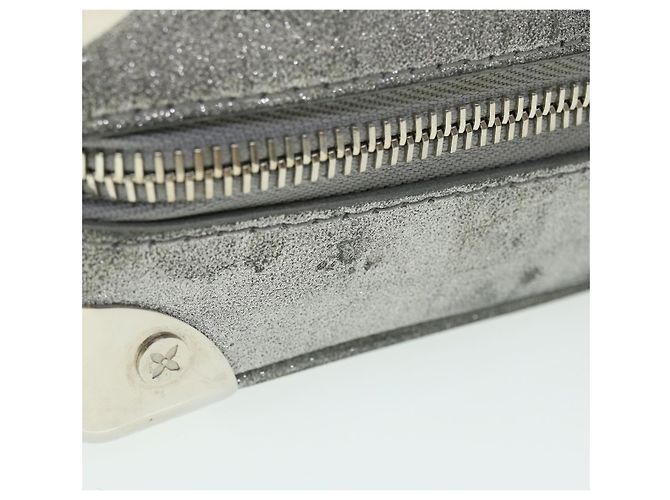 LOUIS VUITTON Mini Sac Trunk Doux Glitter Damier Argent M59726 LV Auth 51371V Argenté - vue 14