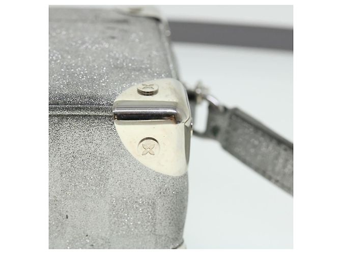 LOUIS VUITTON Mini Sac Trunk Doux Glitter Damier Argent M59726 LV Auth 51371V Argenté - vue 17