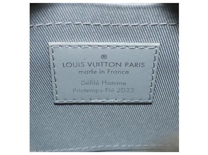 LOUIS VUITTON Mini Sac Trunk Doux Glitter Damier Argent M59726 LV Auth 51371V Argenté - vue 22