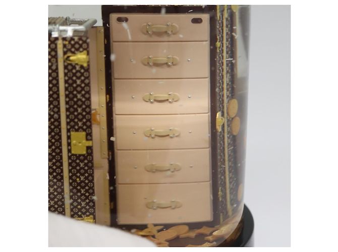 LOUIS VUITTON Wardrobe Trunk Snow Globe 2009 limited year Clear LV Auth 100750M - view 11