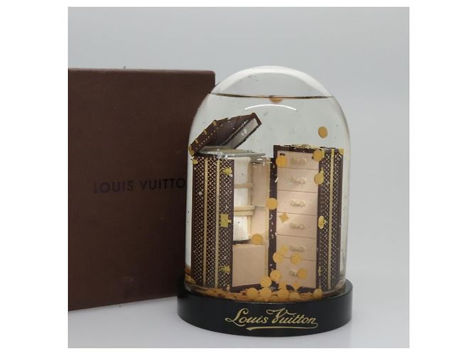 LOUIS VUITTON Wardrobe Trunk Snow Globe 2009 limited year Clear LV Auth 100750M - view 12