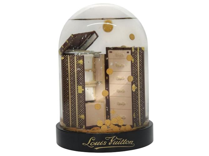 LOUIS VUITTON Wardrobe Trunk Snow Globe 2009 limited year Clear LV Auth 100750M - view 13