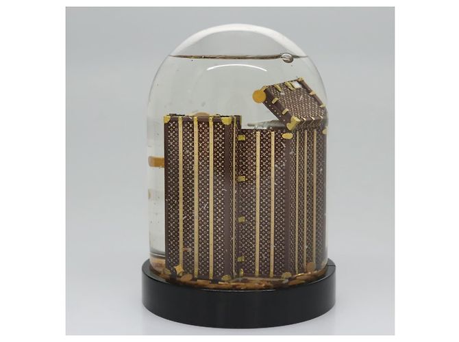 LOUIS VUITTON Wardrobe Trunk Snow Globe 2009 limited year Clear LV Auth 100750M - view 2