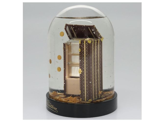 LOUIS VUITTON Wardrobe Trunk Snow Globe 2009 limited year Clear LV Auth 100750M - view 3
