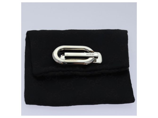 Clip per soldi in metallo GUCCI Argento Auth am6487V - vista 10