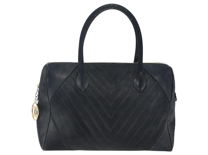 CHANEL Handtasche aus Lammleder Schwarz Gold CC Auth bs11142 Golden - Ansicht 2
