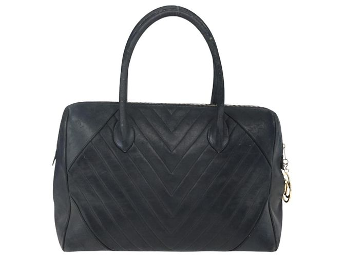 CHANEL Handtasche aus Lammleder Schwarz Gold CC Auth bs11142 Golden - Ansicht 3
