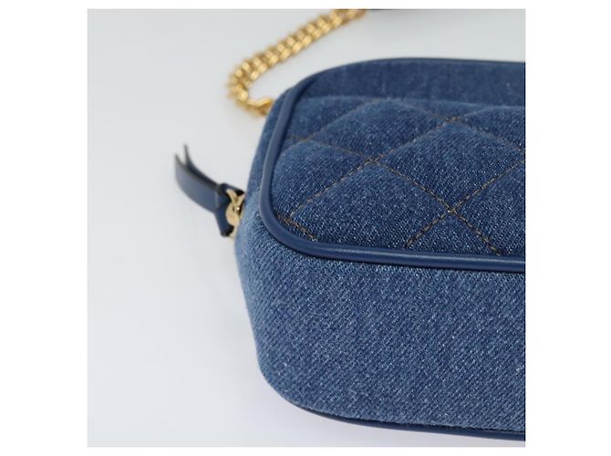 Borsa a Spalla VERSACE Denim Blu Oro Auth EC394V D'oro - vista 10