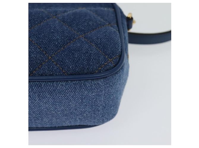 Borsa a Spalla VERSACE Denim Blu Oro Auth EC394V D'oro - vista 14