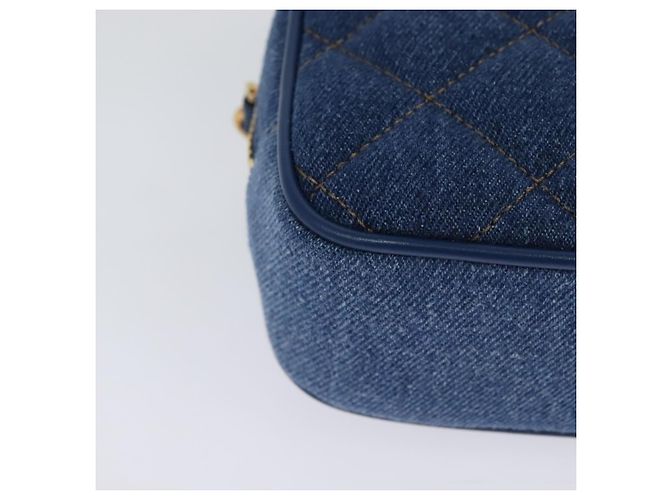 Borsa a Spalla VERSACE Denim Blu Oro Auth EC394V D'oro - vista 15