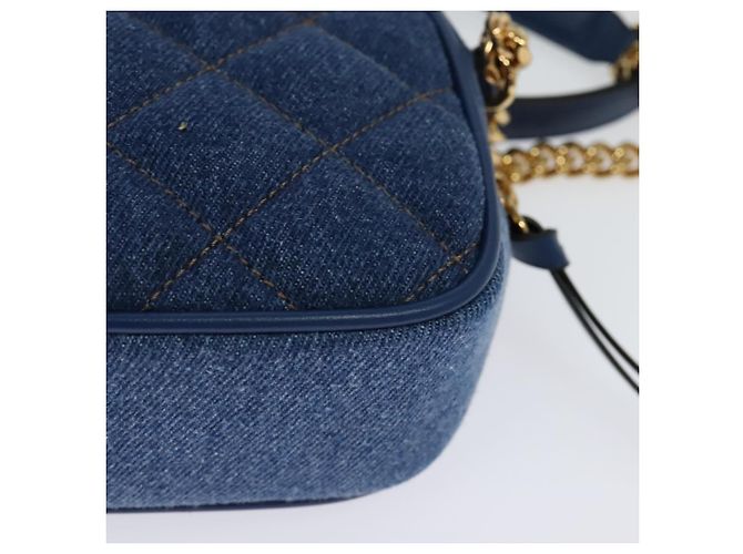 Borsa a Spalla VERSACE Denim Blu Oro Auth EC394V D'oro - vista 16