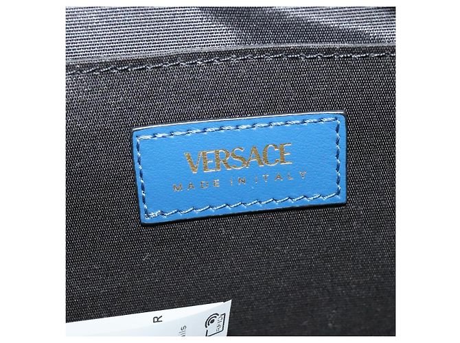 Borsa a Spalla VERSACE Denim Blu Oro Auth EC394V D'oro - vista 18