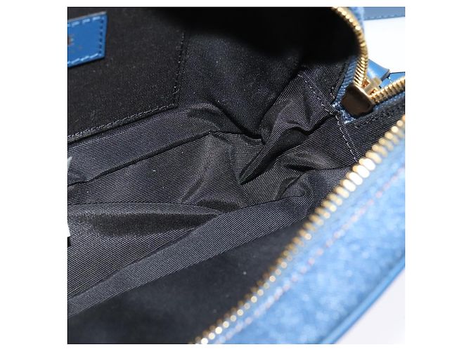 Borsa a Spalla VERSACE Denim Blu Oro Auth EC394V D'oro - vista 19