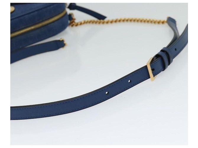 Borsa a Spalla VERSACE Denim Blu Oro Auth EC394V D'oro - vista 7
