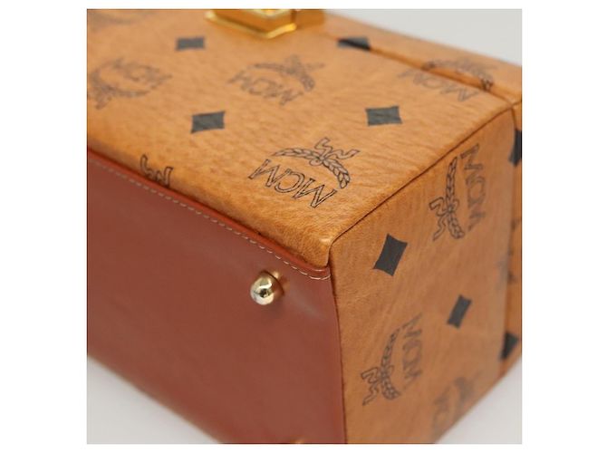 Bolsa MCM Logogram Vicetos em couro PVC 2 em 1 marrom dourado Auth 124762A - vista 15