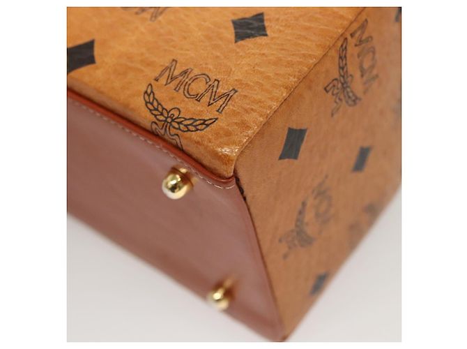 Bolsa MCM Logogram Vicetos em couro PVC 2 em 1 marrom dourado Auth 124762A - vista 17