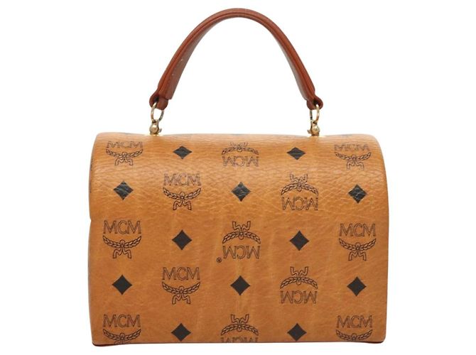 Bolsa MCM Logogram Vicetos em couro PVC 2 em 1 marrom dourado Auth 124762A - vista 2