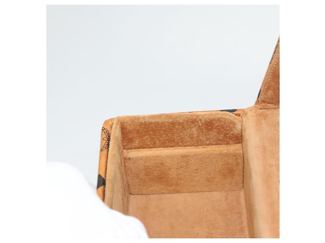 Bolsa MCM Logogram Vicetos em couro PVC 2 em 1 marrom dourado Auth 124762A - vista 20