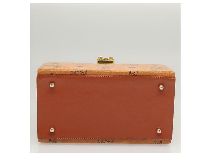 Bolsa MCM Logogram Vicetos em couro PVC 2 em 1 marrom dourado Auth 124762A - vista 5