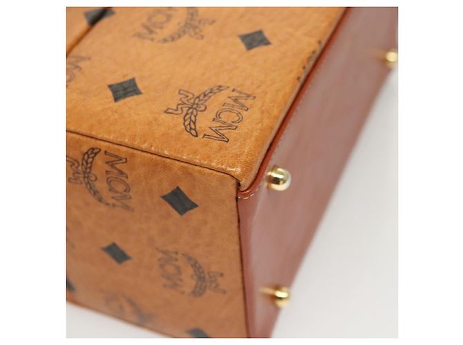 Bolsa MCM Logogram Vicetos em couro PVC 2 em 1 marrom dourado Auth 124762A - vista 8