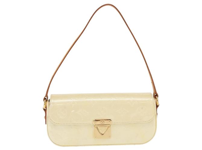 LOUIS VUITTON Borsa da Strada Malibu Monogram Vernis Perle M91507 LV Auth 142836 - vista 2