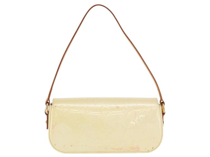 LOUIS VUITTON Borsa da Strada Malibu Monogram Vernis Perle M91507 LV Auth 142836 - vista 3
