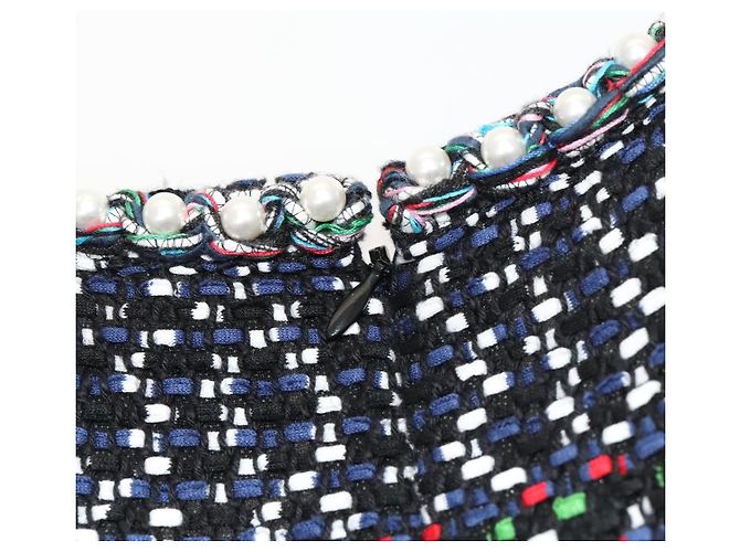 CHANEL Mono de Tweed Marino CC Auth BA2161M Azul marino - vista 7