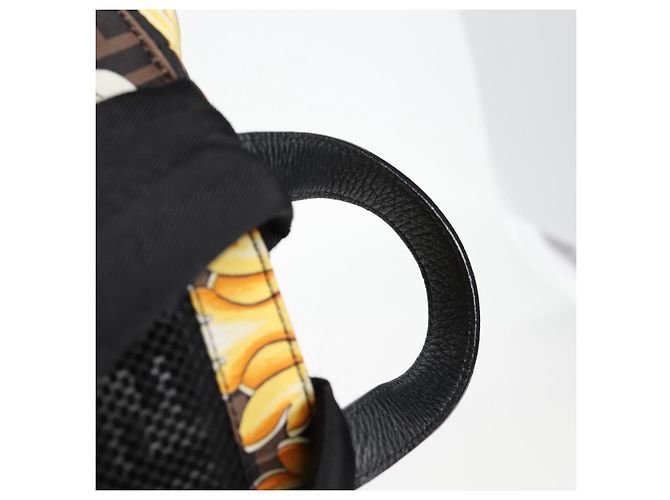 FENDI Zucca Canvas FENDACE Versace Kooperation Rucksack Schwarz Auth BA2349SAM Braun - Ansicht 14