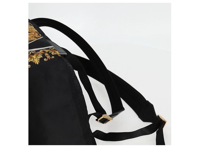 FENDI Zucca Canvas FENDACE Versace Kooperation Rucksack Schwarz Auth BA2349SAM Braun - Ansicht 15