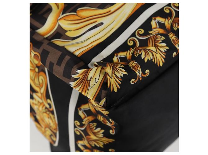 FENDI Zucca Canvas FENDACE Versace Kooperation Rucksack Schwarz Auth BA2349SAM Braun - Ansicht 16