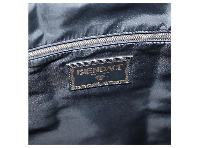 FENDI Zucca Canvas FENDACE Versace Kooperation Rucksack Schwarz Auth BA2349SAM Braun - Ansicht 25