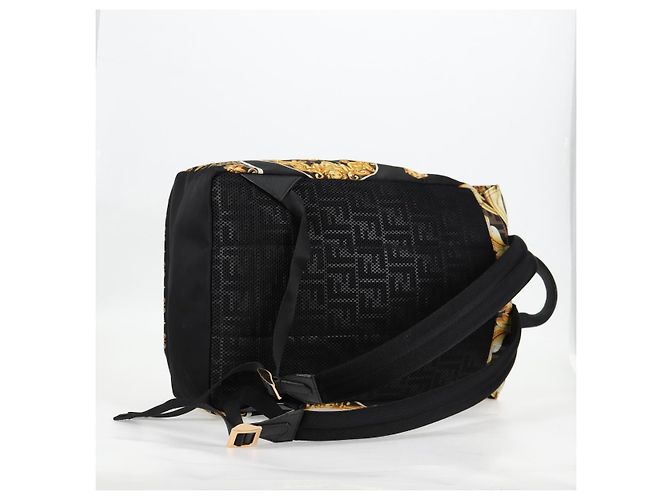 FENDI Zucca Canvas FENDACE Versace Kooperation Rucksack Schwarz Auth BA2349SAM Braun - Ansicht 8