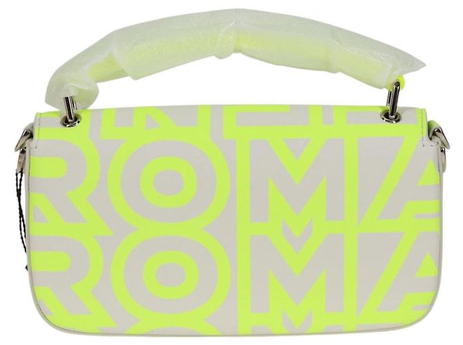 FENDI Custodia per Telefono a Secchiello Collaborazione Mark Jacobs Borsa in Pelle 2in1 Auth BA2455SAM Bianco - vista 2
