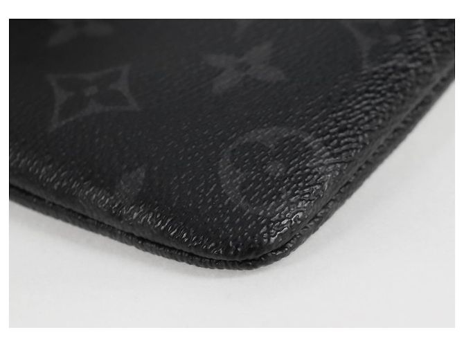 CUSTODIA PER IPHONE LOUIS VUITTON Monogram Eclipse Fragment M64433 LV Auth MX502SAM Monogramma - vista 17