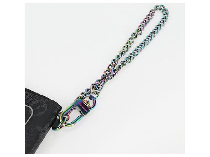 CUSTODIA PER IPHONE LOUIS VUITTON Monogram Eclipse Fragment M64433 LV Auth MX502SAM Monogramma - vista 7