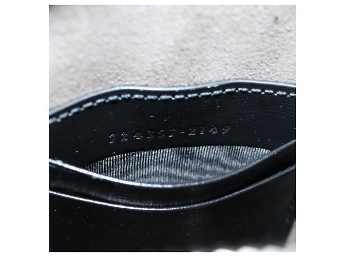 GUCCI GG Supreme Porta-telefono Borsa a Spalla PVC Nero Argento 724357 Auth sw385M - vista 11