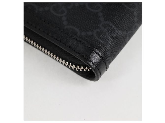 GUCCI GG Supreme Porta-telefono Borsa a Spalla PVC Nero Argento 724357 Auth sw385M - vista 19