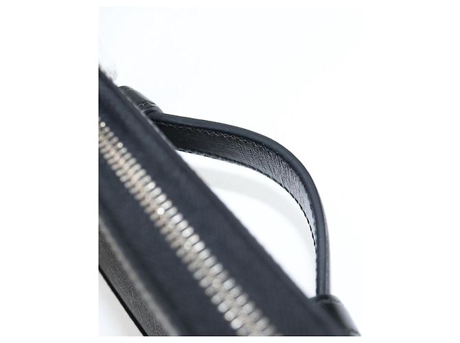 GUCCI GG Supreme Porta-telefono Borsa a Spalla PVC Nero Argento 724357 Auth sw385M - vista 22