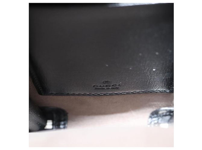 GUCCI GG Supreme Porta-telefono Borsa a Spalla PVC Nero Argento 724357 Auth sw385M - vista 25