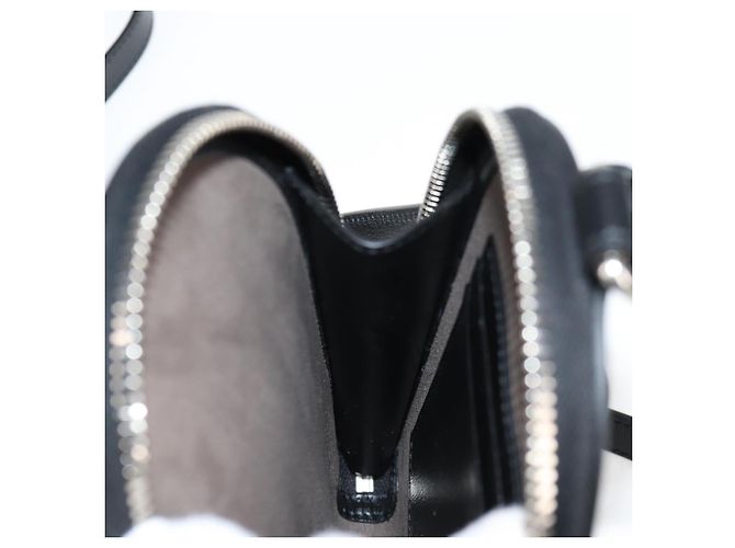 GUCCI GG Supreme Porta-telefono Borsa a Spalla PVC Nero Argento 724357 Auth sw385M - vista 27