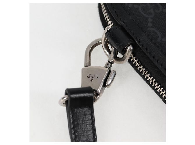 GUCCI GG Supreme Porta-telefono Borsa a Spalla PVC Nero Argento 724357 Auth sw385M - vista 9
