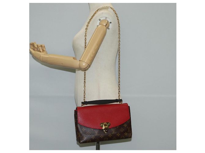 LOUIS VUITTON Borsa a Spalla Monogram Sun Placide Rossa M43713 LV Auth BA2903M Rosso Monogramma - vista 26