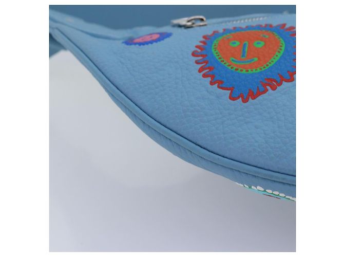 LOUIS VUITTON Borsa Maxi Bum Taurillon Monogram Azzurro Chiaro M21715 Auth 76433SM Blu chiaro - vista 14