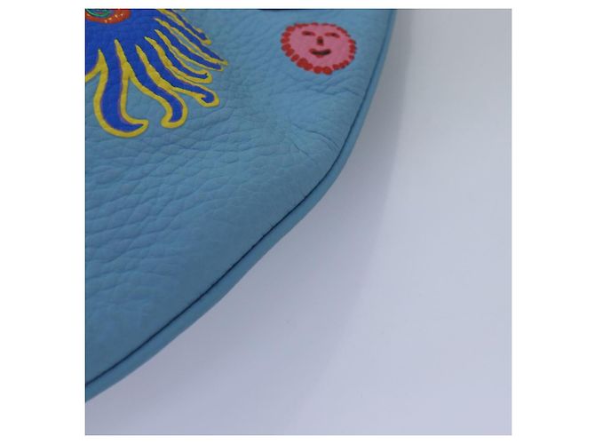 LOUIS VUITTON Borsa Maxi Bum Taurillon Monogram Azzurro Chiaro M21715 Auth 76433SM Blu chiaro - vista 17