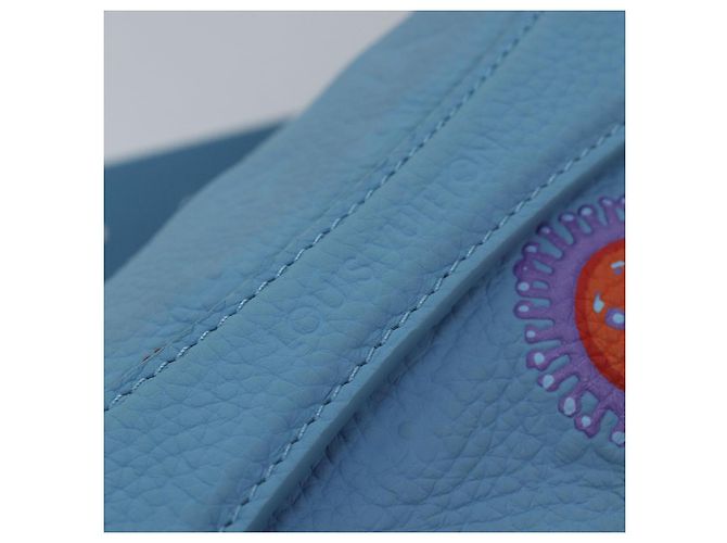 LOUIS VUITTON Borsa Maxi Bum Taurillon Monogram Azzurro Chiaro M21715 Auth 76433SM Blu chiaro - vista 19