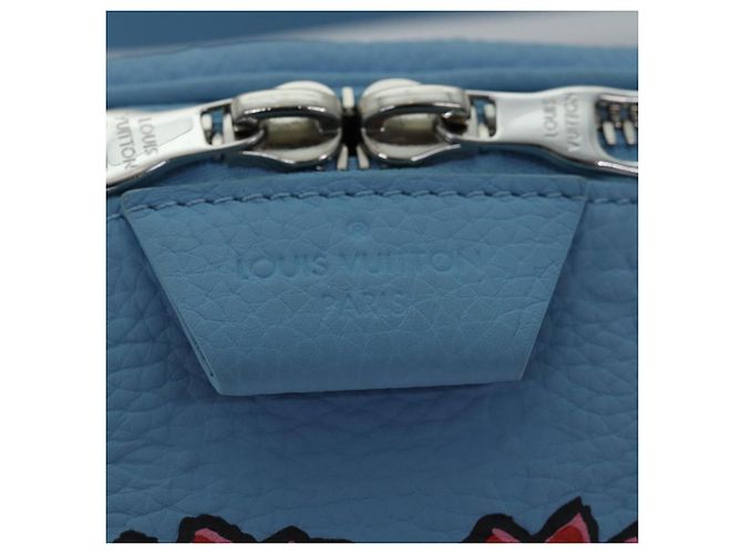 LOUIS VUITTON Borsa Maxi Bum Taurillon Monogram Azzurro Chiaro M21715 Auth 76433SM Blu chiaro - vista 9