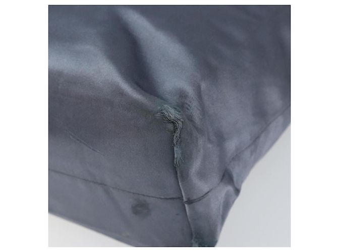 Borsa Tote Prada Satin Blu Argento Auth bs33255 - vista 10