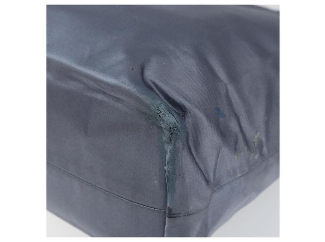Borsa Tote Prada Satin Blu Argento Auth bs33255 - vista 12